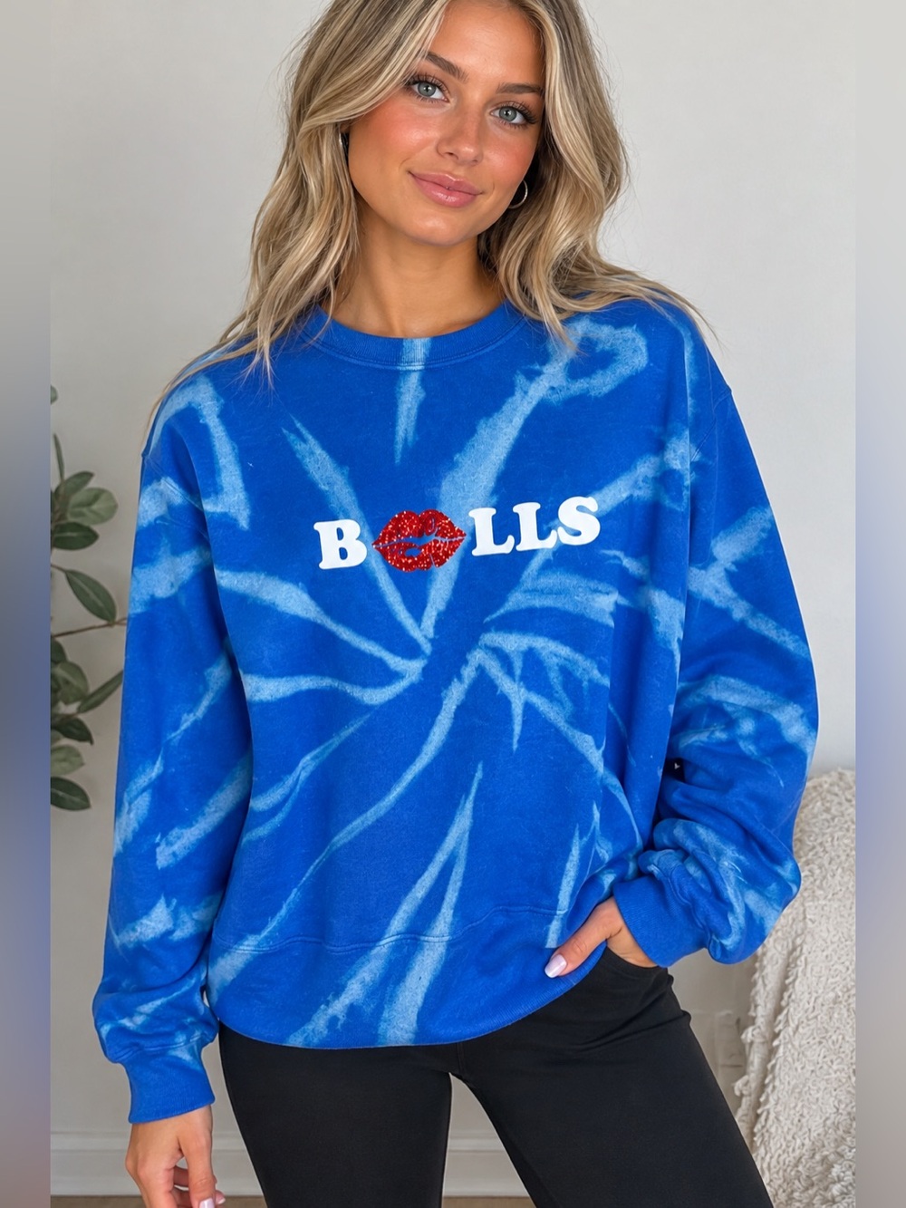 Buffalo bills bleached sweatshirt